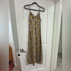 Audrey 3+1 Floral Yellow and Black Dress